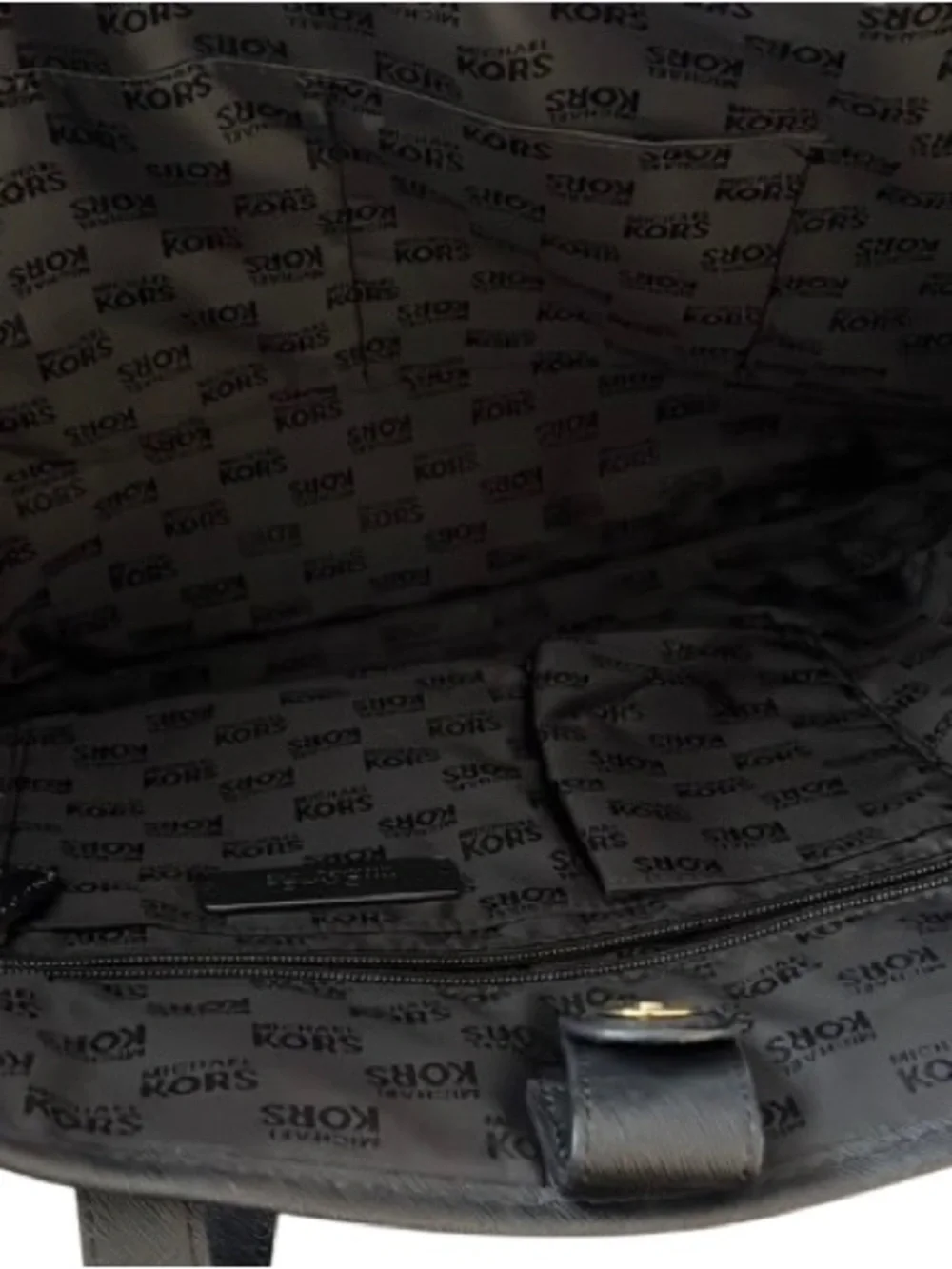 Michael Kors Black & White Striped Tote Bag